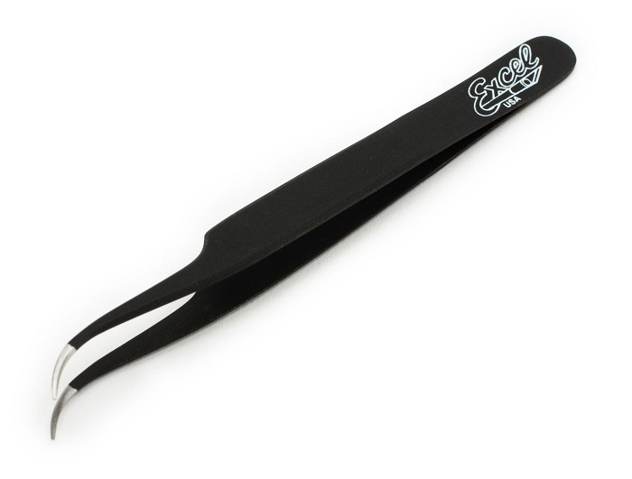 Excel Blades Slant Point Tweezers Black